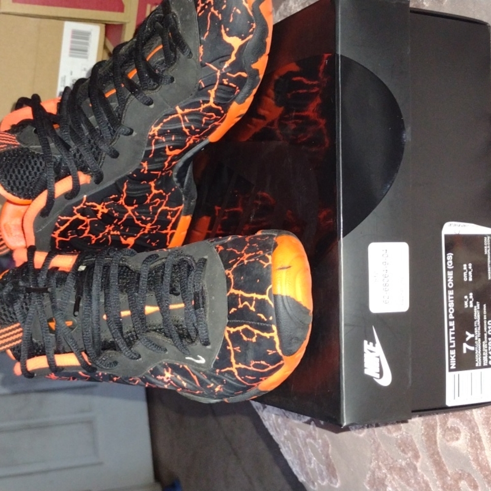 black and orange Foamposites